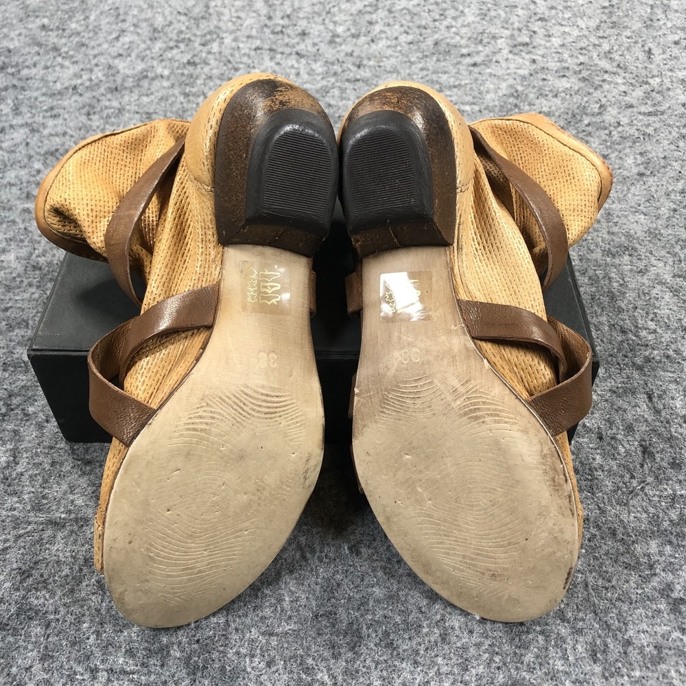 Miz Mooz Verona Sandals Womens 7.5 Brown Leather Strappy Gladiator Low Heel - Picture 14 of 16